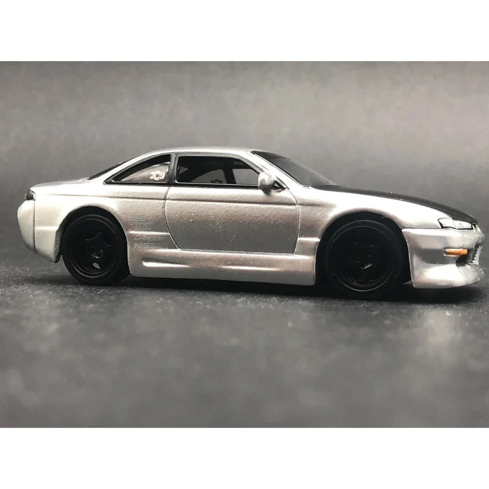 Jada Dub City 1998 '98 Nissan 240SX S-14 Car Silver‎ Diecast 1/64 Rubber Tires